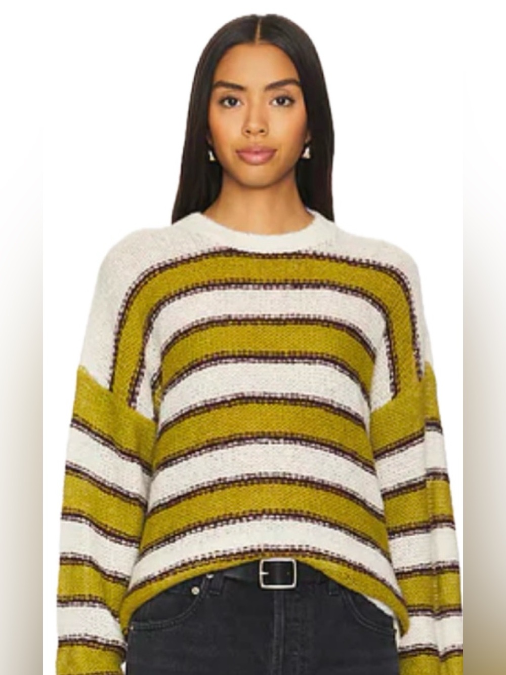 Mother Denim Biggie Jumper In Swipe Stripe